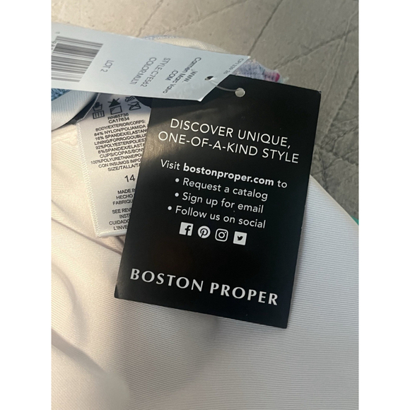 Boston Proper Carmen Marc Valvo One Piece Swimsuit 14 NWT - Picture 7 of 8